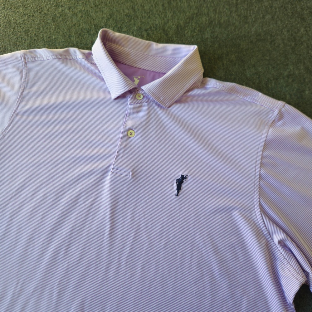 F&G Tech Performance Spanish Bay Golf Club Polo Large Golfcore Activewear Preppy
